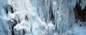 ice climbing in Ouray in winter