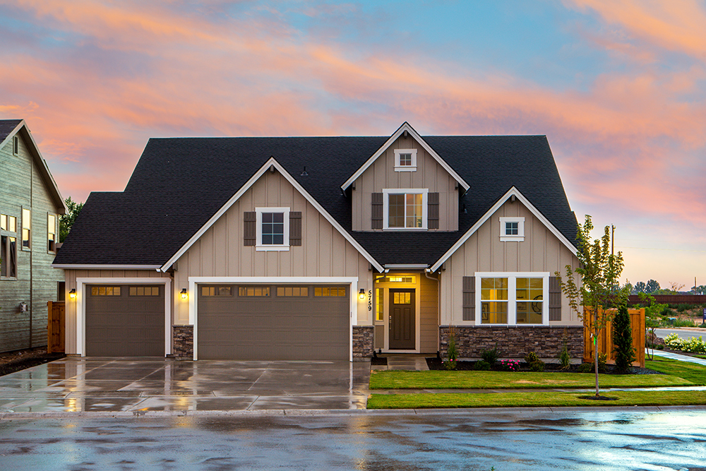 real estate photography at sunset