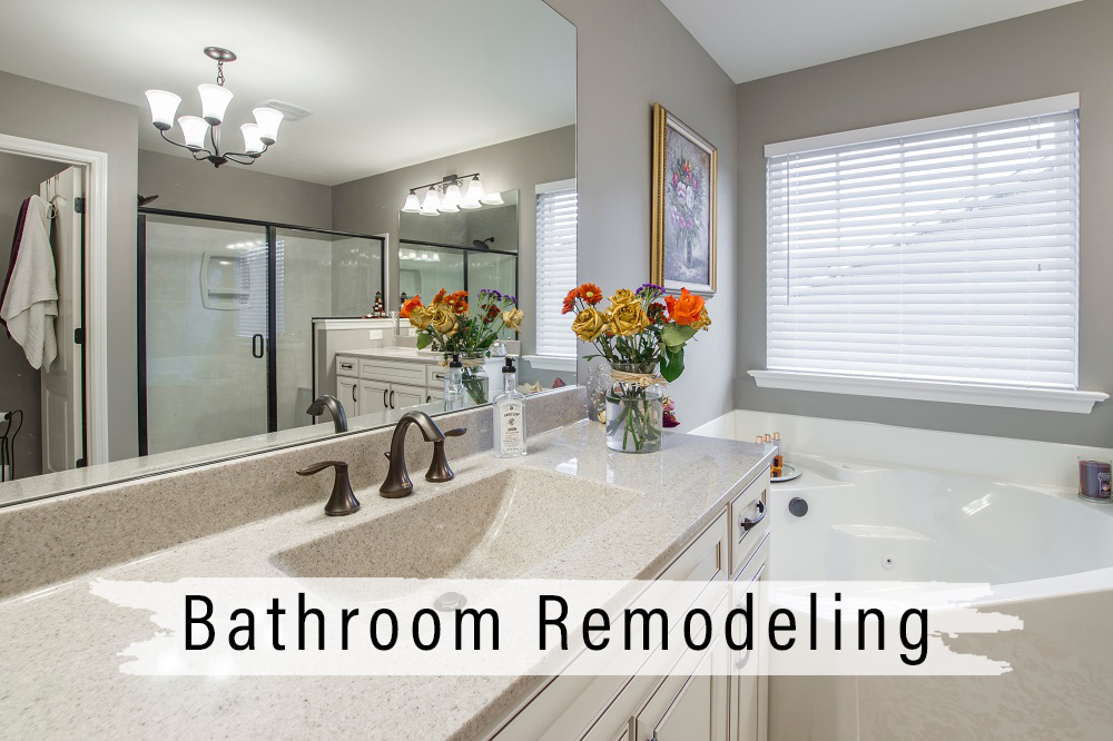 modern bathroom in an apartment after remodel